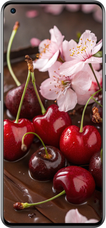 TPU чехол Вишня в шоколаде для OnePlus 9 - 6698b-2249 изображение 