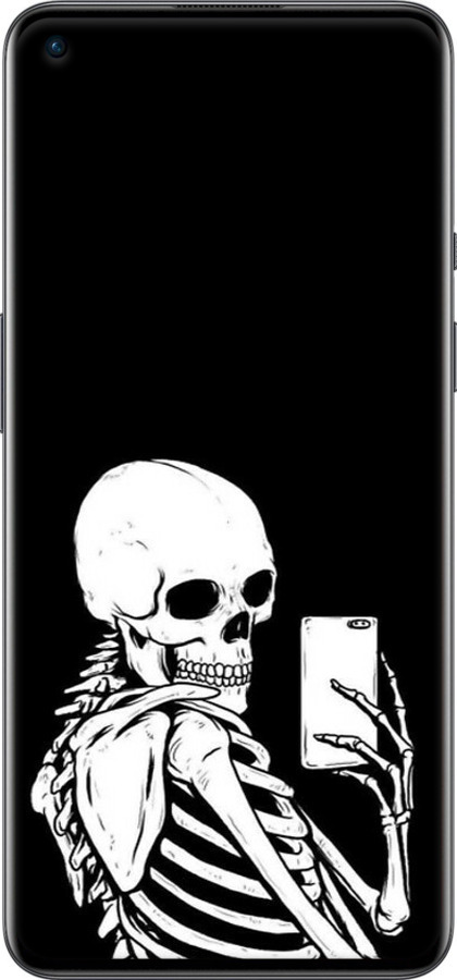 2D пластиковый чехол Скелет делает Selfie для OnePlus 9 - 6535t-2249 изображение 