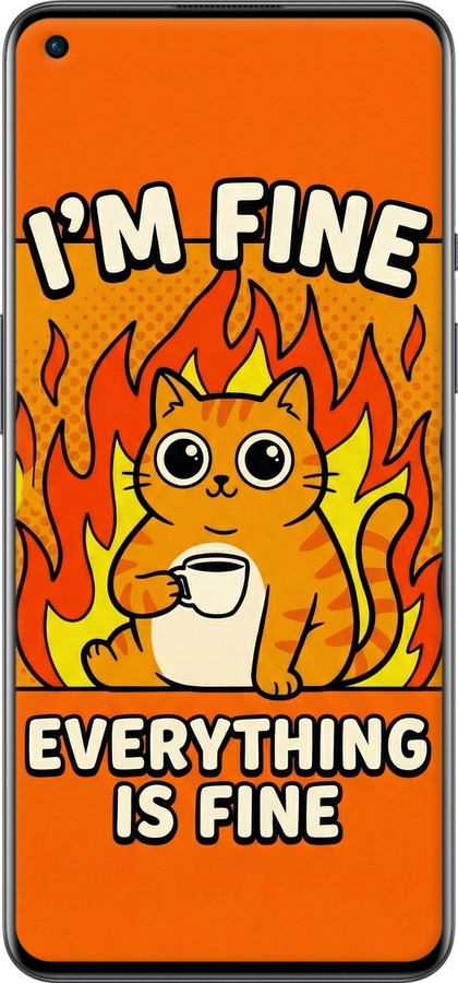 Силиконовый чехол Funny Cat для OnePlus 9 - 6786u-2249 изображение 