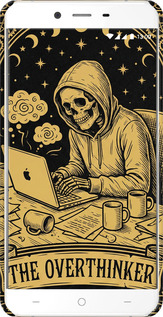 3D пластиковый глянцевый чехол The Overthinker для OnePlus X - 6774c-385 изображение 