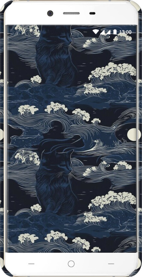3D пластиковий матовий чехол Морська тематика у стилі арт-деко для OnePlus X - 6520m-385 изображение 