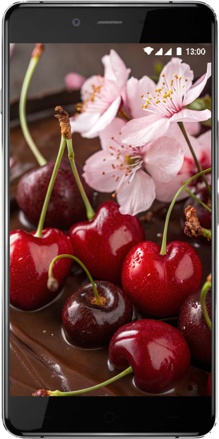 Силиконовый чехол Вишня в шоколаде для OnePlus X - 6698u-385 изображение 