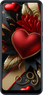 TPU чехол Сердечки v2 для Oppo A15s - 5832b-2527 изображение 