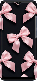 3D пластиковый матовый чехол Coquette Ribbons Dark Coquette для Oppo A15s - 6767m-2527 изображение 