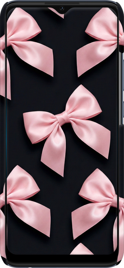 3D пластиковый матовый чехол Coquette Ribbons Dark Coquette для Oppo A15s - 6767m-2527 изображение 