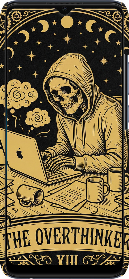 3D пластиковый матовый чехол The Overthinker для Oppo A15 - 6774m-2119 изображение 