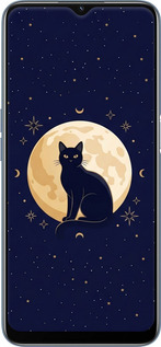 TPU чехол Cute Cat Celestial/Witchy для Oppo A54s - 6787b-3473 изображение 