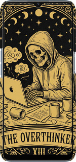 3D пластиковий матовий чехол The Overthinker для Oppo A16 - 6774m-2469 изображение 