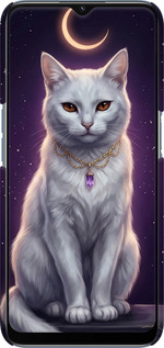 3D пластиковий матовий чехол Mystic White Cat Gothic Dark Purple Gold для Oppo A16 - 6805m-2469 изображение 