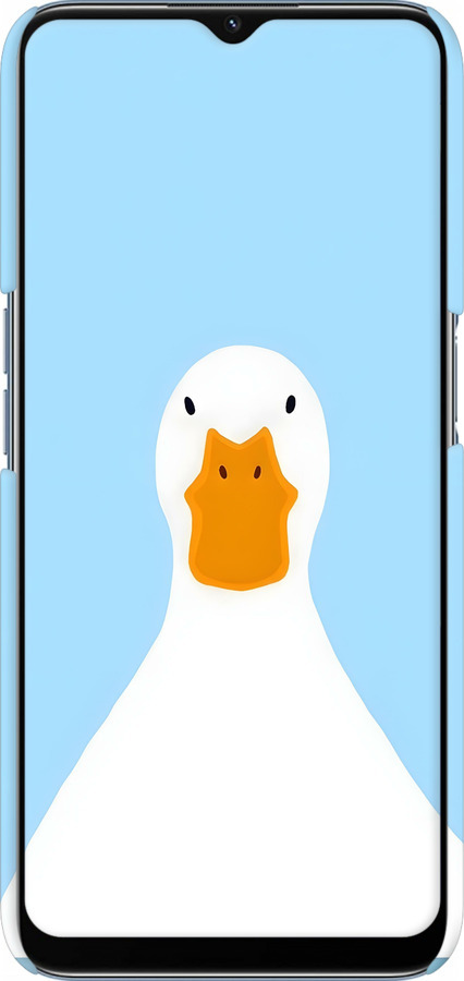 3D пластиковый матовый чехол Гусь для Oppo A54s - 6350m-3473 изображение 