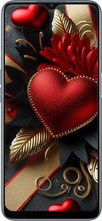 Силиконовый чехол Сердечки v2 для Oppo A54s - 5832u-3473 изображение 