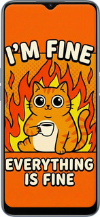 Силіконовий чехол Funny Cat для Oppo A54s - 6786u-3473 изображение 