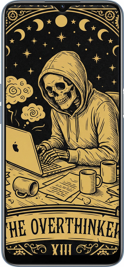 Силіконовий чехол The Overthinker для Oppo A54s - 6774u-3473 изображение 