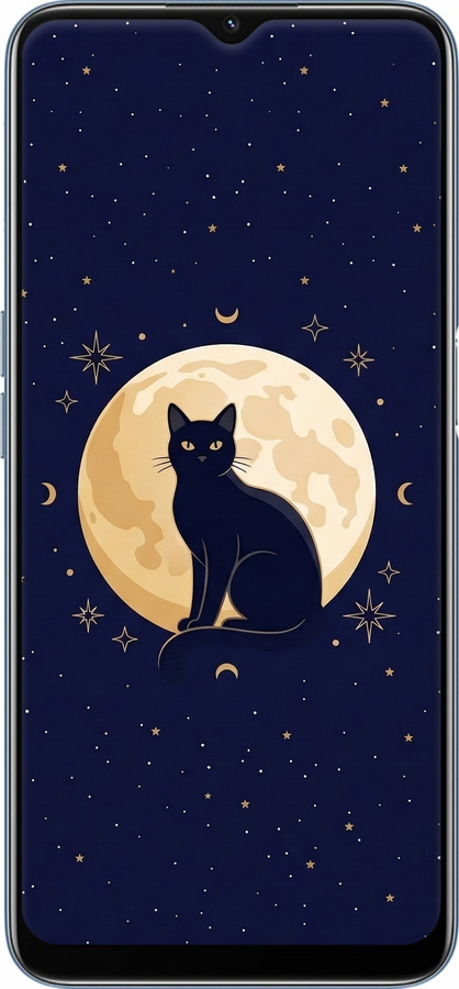Силіконовий чехол Cute Cat Celestial/Witchy для Oppo A54s - 6787u-3473 изображение 