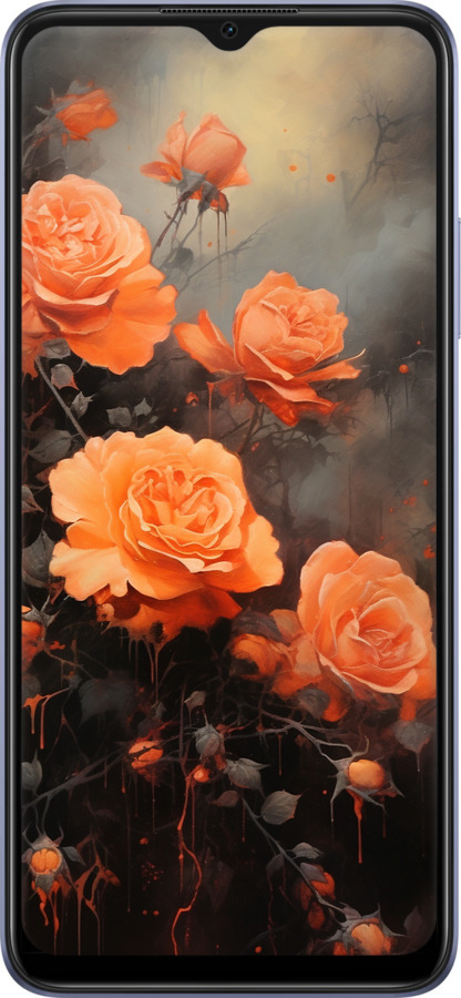 TPU чехол Оранжевые розы для Oppo A17 - 5944b-2954 изображение 