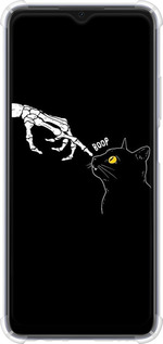 Силикон с усиленными углами чехол Кошка для Oppo A17 - 6505sp-2954 изображение 