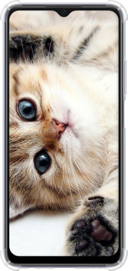 Силіконовий протиударний с посиленими кутами чехол Котик для Oppo A17 - 6024sp-2954 изображение 