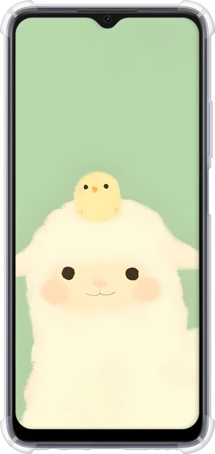 Силикон с усиленными углами чехол Барашек и ципленок для Oppo A17 - 6369sp-2954 изображение 