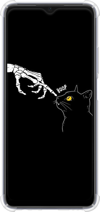 Силикон с усиленными углами чехол Кошка для Oppo A17 - 6505sp-2954 изображение 