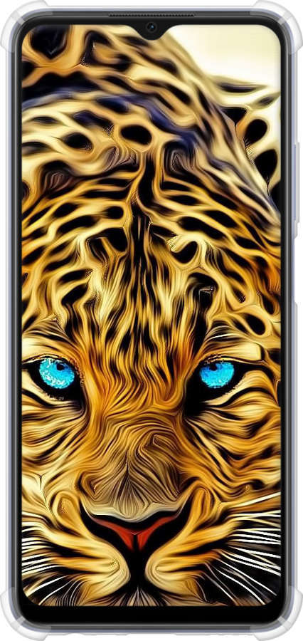 Силикон с усиленными углами чехол Леопард для Oppo A17 - 6611sp-2954 изображение 