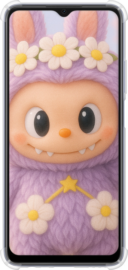 Силіконовий протиударний с посиленими кутами чехол Лабубу 1 для Oppo A17 - 6709sp-2954 изображение 
