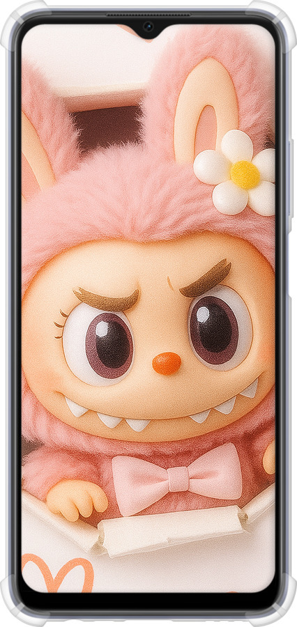 Силіконовий протиударний с посиленими кутами чехол Лабубу 2 для Oppo A17 - 6710sp-2954 изображение 