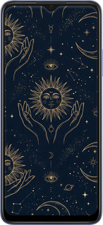Силиконовый чехол Celestial Harmony: Sun & Moon Gold Mystic Pattern для Oppo A17 - 6778u-2954 изображение 
