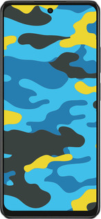 TPU чехол Желто-голубой камуфляж для Oppo A3 4G - 1084b-3846 изображение 