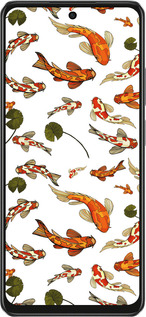 TPU чехол Рыбы Кои для Oppo A3X 4G/5G - 5535b-3815 изображение 