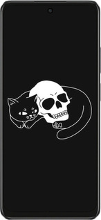 TPU чехол С изображением кота и черепа для Oppo A3 4G - 6491b-3846 изображение 