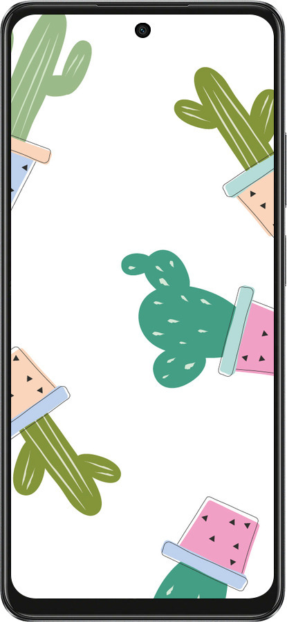 TPU чехол Кактуси в горщиках для Oppo A3 4G - 3968b-3846 изображение 