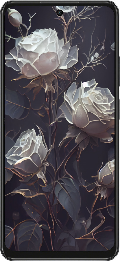TPU чехол Розы 2 для Oppo A3X 4G/5G - 5550b-3815 изображение 