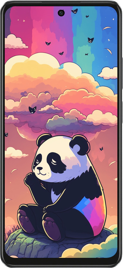 TPU чехол Панда в облаках для Oppo A3 4G - 5585b-3846 изображение 