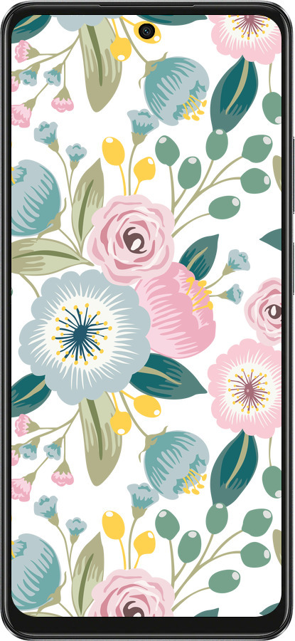 TPU чехол Квіткові шпалери v2 для Oppo A3X 4G/5G - 5602b-3815 изображение 