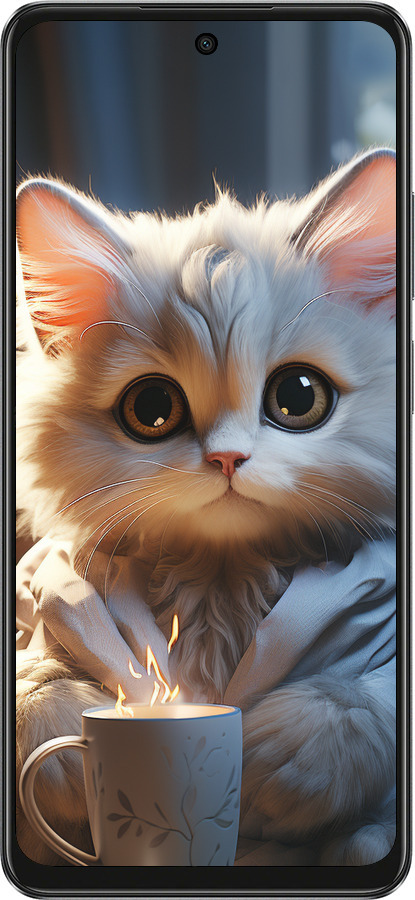 TPU чехол White cat для Oppo A3 4G - 5646b-3846 изображение 