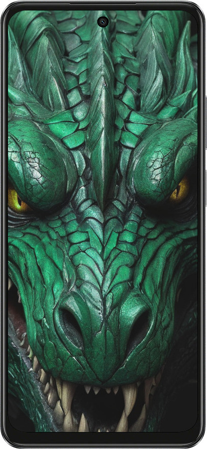 TPU чехол Зелёный дракон v2 для Oppo A3X 4G/5G - 5817b-3815 изображение 