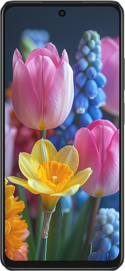 TPU чехол Весенние цветы для Oppo A3X 4G/5G - 6058b-3815 изображение 