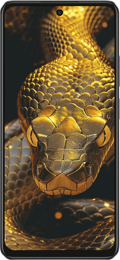 TPU чехол Golden snake для Oppo A3X 4G/5G - 6072b-3815 изображение 