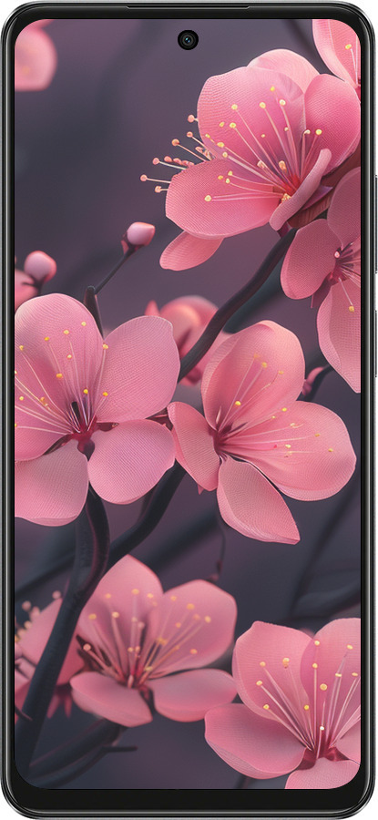 TPU чехол Пурпурная сакура для Oppo A3X 4G/5G - 6075b-3815 изображение 