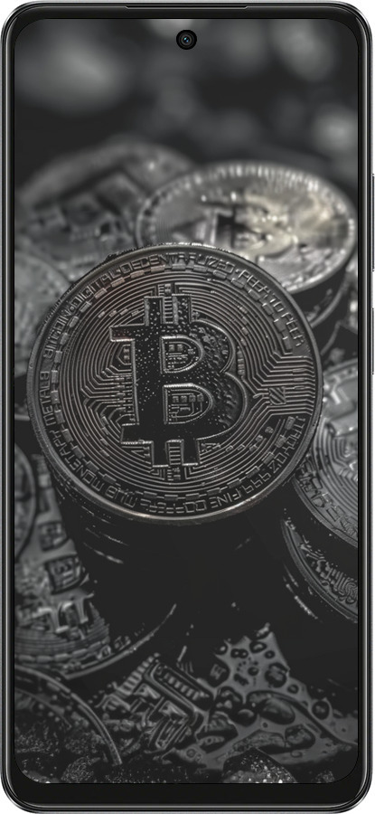 TPU чехол Black Bitcoin для Oppo A3 4G - 6090b-3846 изображение 