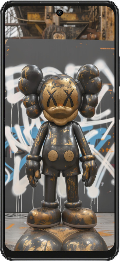 TPU чехол Bronze kaws v3 для Oppo A3 4G - 6099b-3846 изображение 