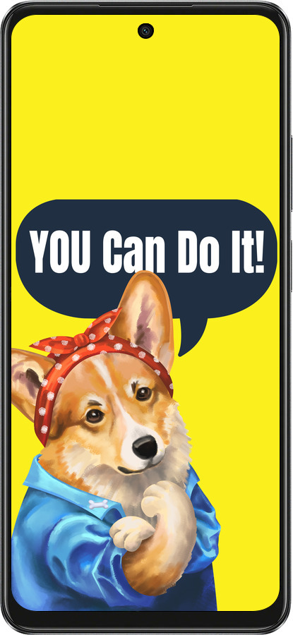 TPU чехол чехол с корги You Can Do It для Oppo A3X 4G/5G - 6184b-3815 изображение 