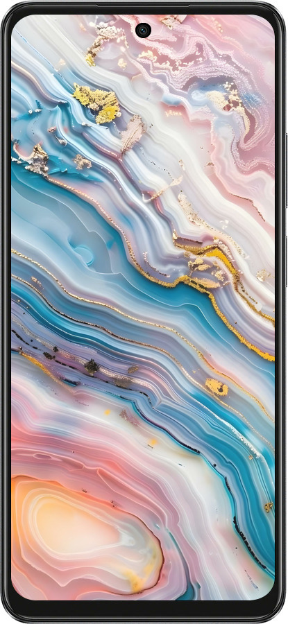 TPU чехол Мрамор красивый для Oppo A3X 4G/5G - 6376b-3815 изображение 