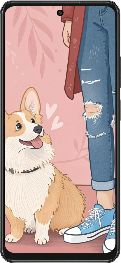 TPU чехол Корги 3 для Oppo A3X 4G/5G - 6707b-3815 изображение 