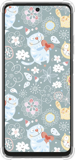 Силикон с усиленными углами чехол Котята v3 для Oppo A3X 4G/5G - 1223sp-3815 изображение 