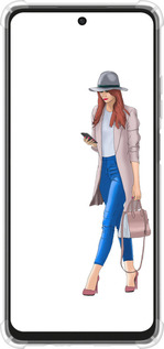 Силикон с усиленными углами чехол Девушка 1 для Oppo A3X 4G/5G - 4751sp-3815 изображение 
