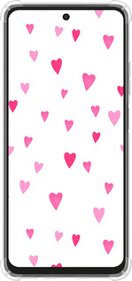Силикон с усиленными углами чехол Сердечки 2 для Oppo A3X 4G/5G - 4763sp-3815 изображение 