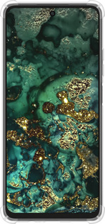 Силикон с усиленными углами чехол Мрамор золото богатство для Oppo A3X 4G/5G - 5419sp-3815 изображение 