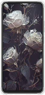Силикон с усиленными углами чехол Розы 2 для Oppo A3X 4G/5G - 5550sp-3815 изображение 