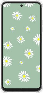 Силикон с усиленными углами чехол Ромашки v4 для Oppo A3X 4G/5G - 5603sp-3815 изображение 